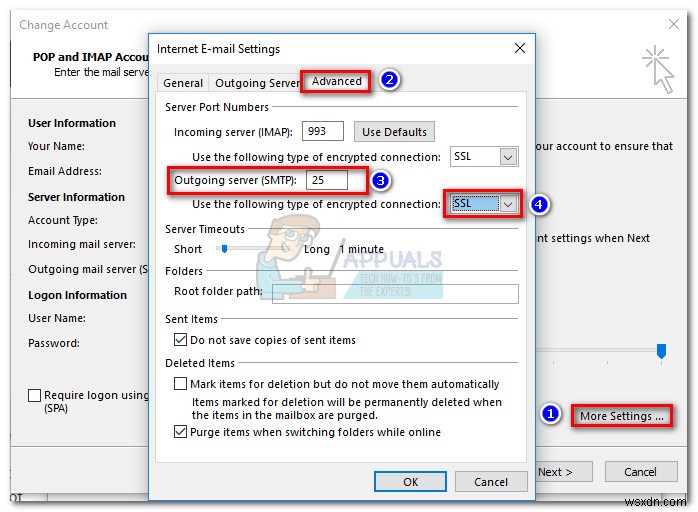 Outlook 421 SMTP 서버에 연결할 수 없음 오류 해결 방법