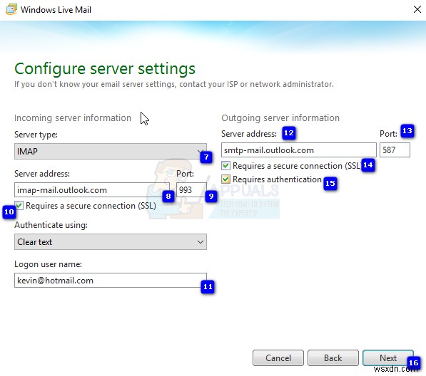 Windows Live 메일 서버 오류 3219(0x8DE00005) 해결 방법