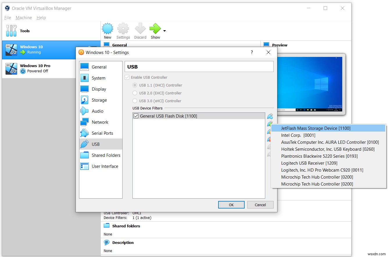 Oracle VM VirtualBox에서 USB 플래시 드라이브 접근하는 방법