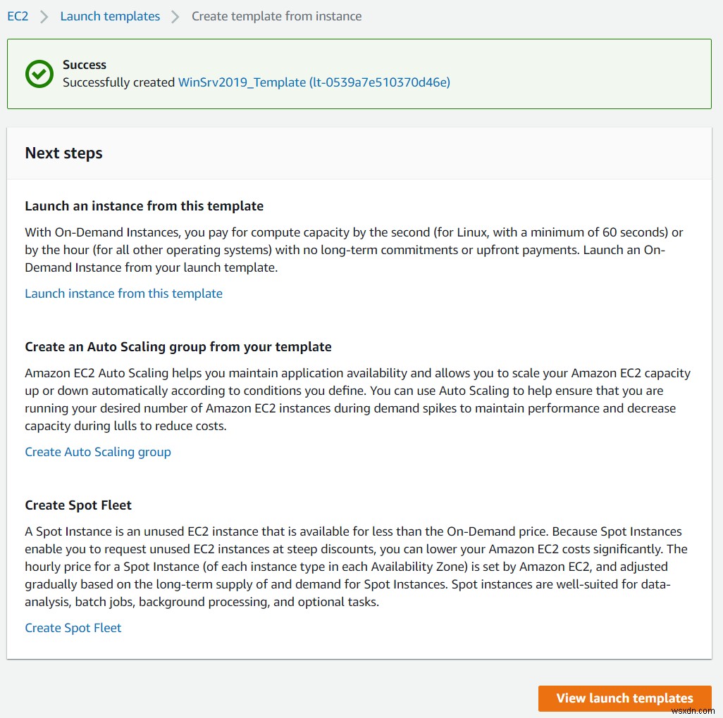 Amazon EC2 인스턴스로 시작 템플릿을 생성하고 새 인스턴스를 시작하는 방법