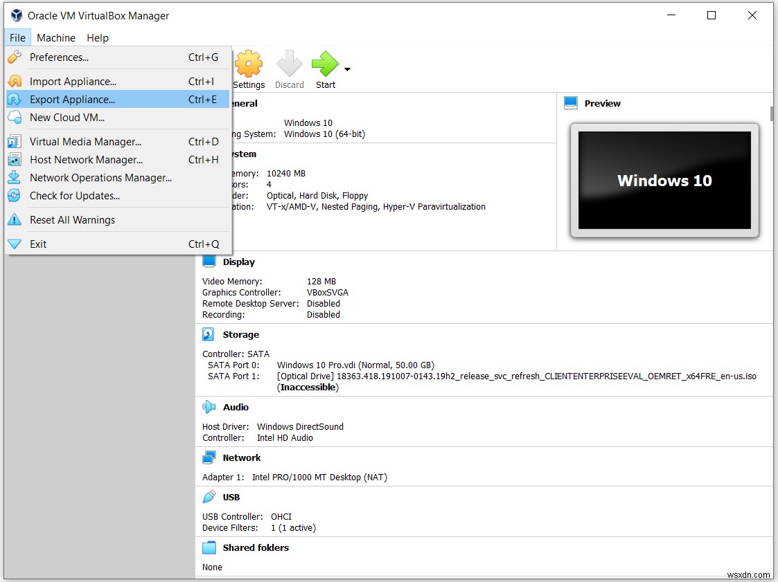 Oracle VM VirtualBox 가상 머신 내보내기 및 가져오기 완벽 가이드