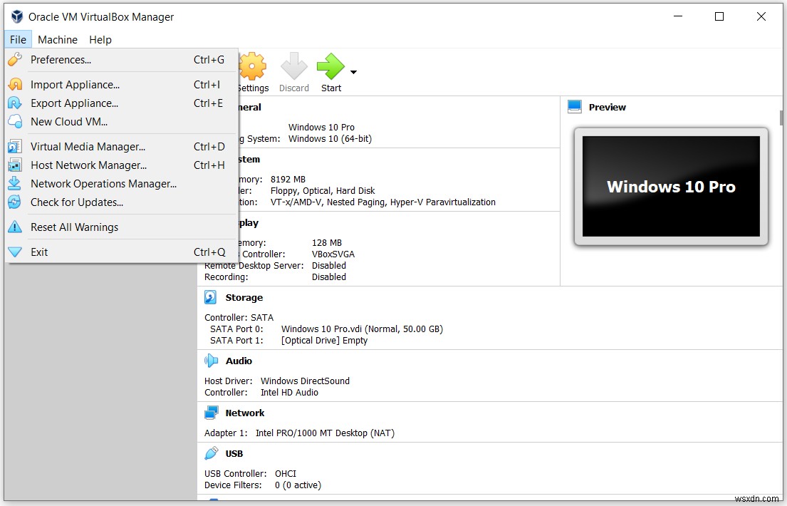 Oracle VM VirtualBox 메인 메뉴 완벽 이해하기