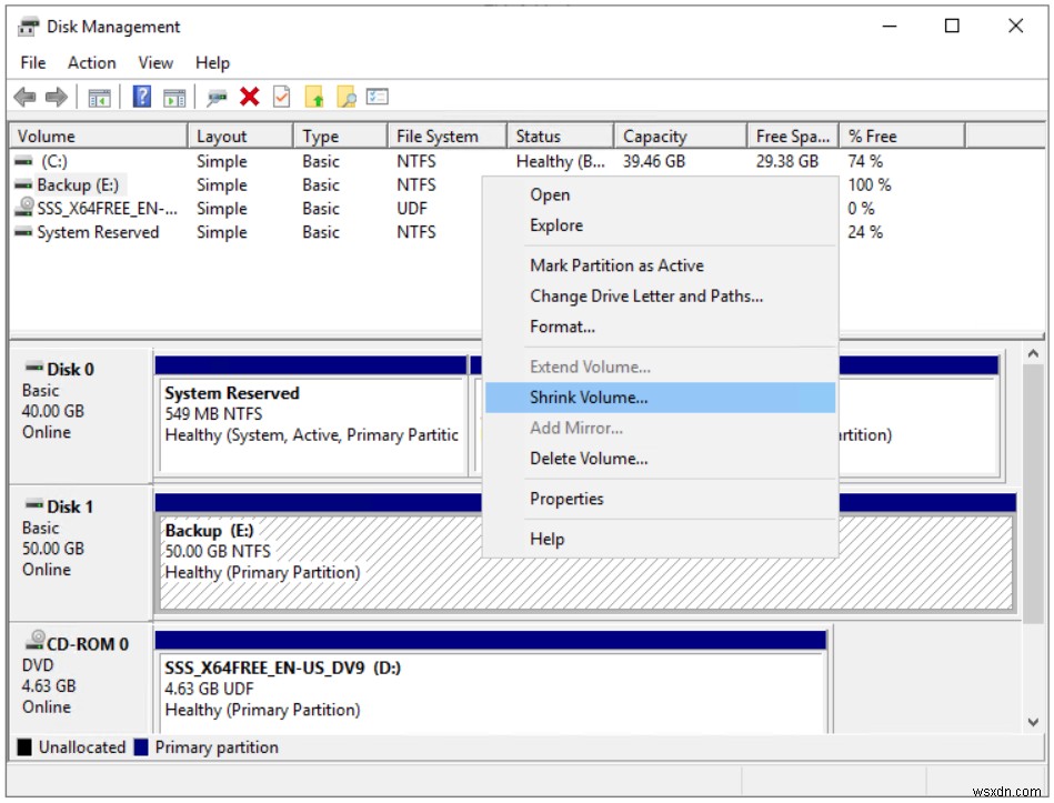 Hyper-V 2019 가상 머신에서 볼륨 축소 및 확장하는 방법