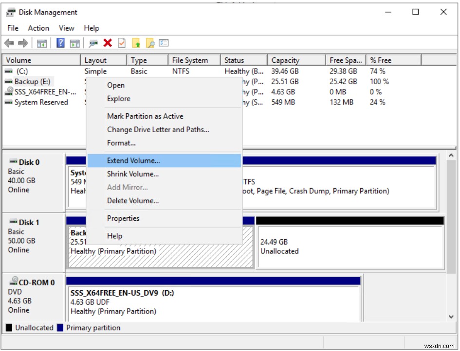 Hyper-V 2019 가상 머신에서 볼륨 축소 및 확장하는 방법
