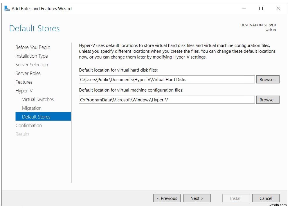 Windows Server 2019에 Hyper-V 역할 설치하는 방법