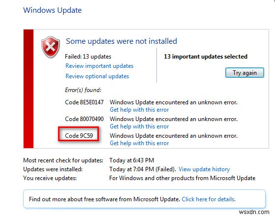 Windows 업데이트 오류 9C59 완벽 해결 가이드