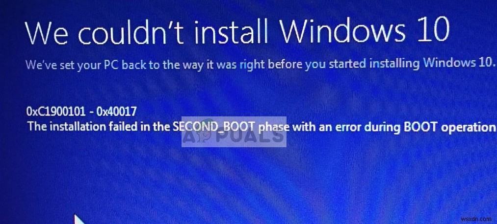 Windows 설치 오류 0xC1900101 – 0x40017 완벽 해결 가이드