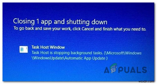 Windows 7/8/10에서 작업 호스트 창이 시스템 종료를 방지합니다 오류 해결 방법