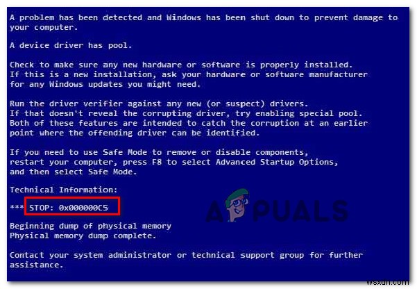 BSOD 중지 오류 0x000000C5 해결 방법 총정리