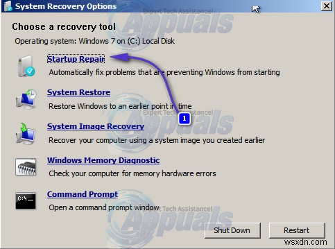 Windows 7 시동 복구(Startup Repair) 실행 방법 총정리