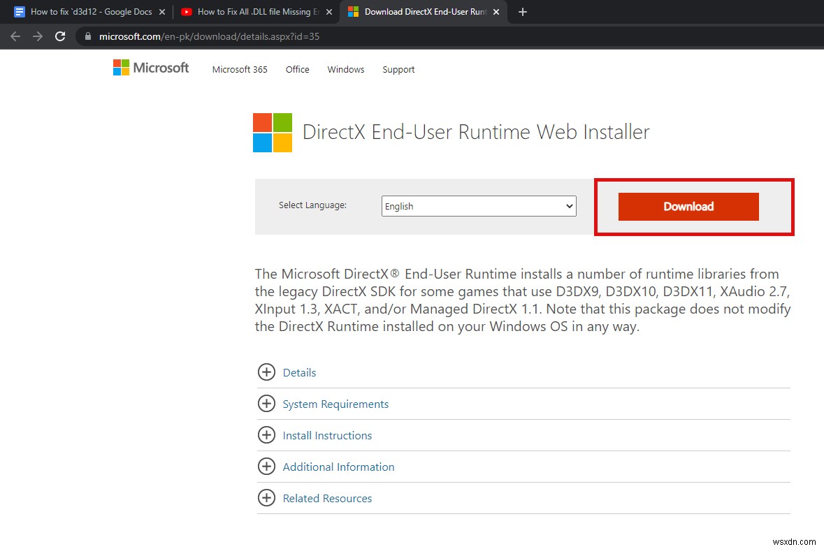 Windows에서  d3d12.dll 누락  오류 해결하는 방법 총정리