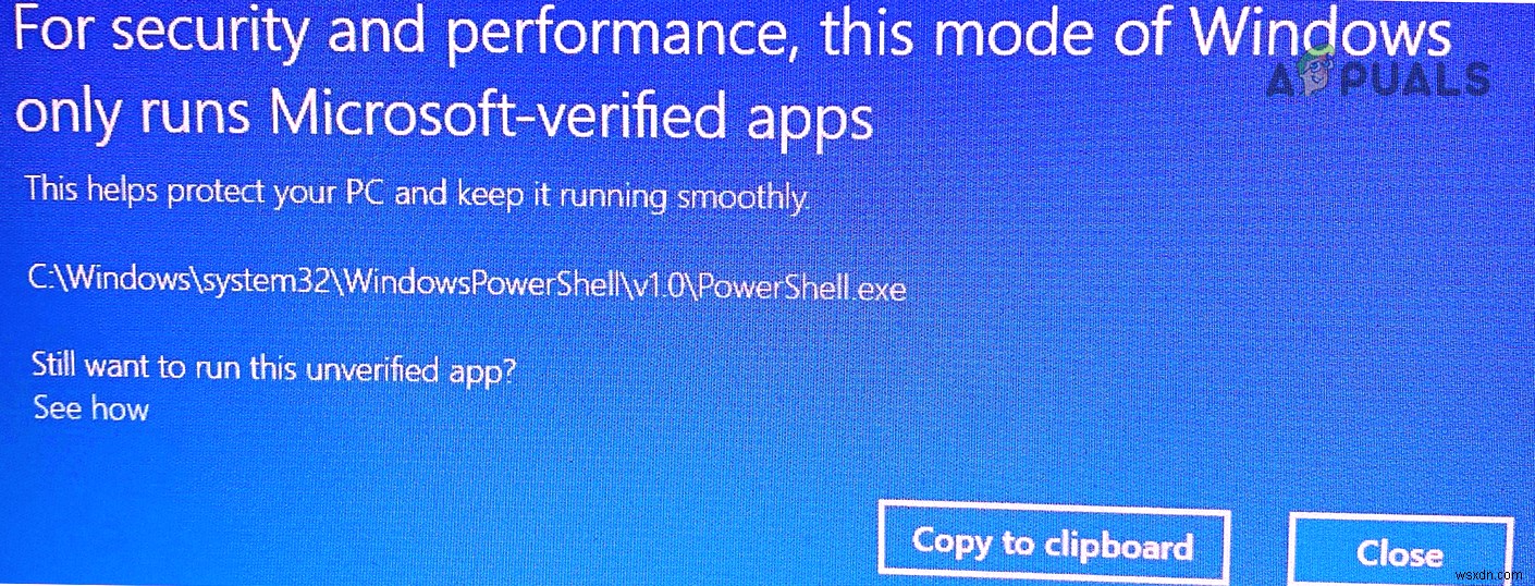 Windows 10에서 PowerShell.exe는 Microsoft 인증 앱이 아닙니다 오류 해결 방법