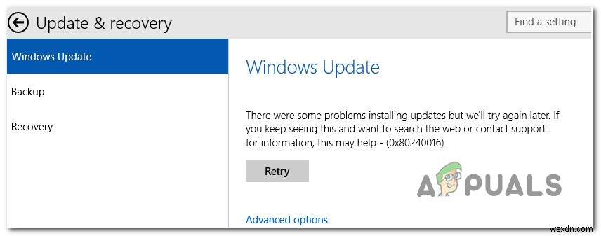 Windows 10 업데이트 오류 0x80240016 해결 방법 총정리