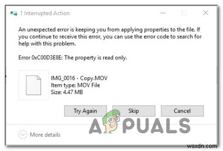 Windows 10 오류 0XC00D3E8E( 속성이 읽기 전용 ) 완벽 해결 가이드