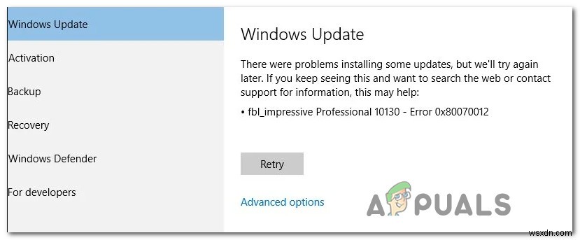 Windows 10 업데이트 오류 0x80070012 완벽 해결 가이드