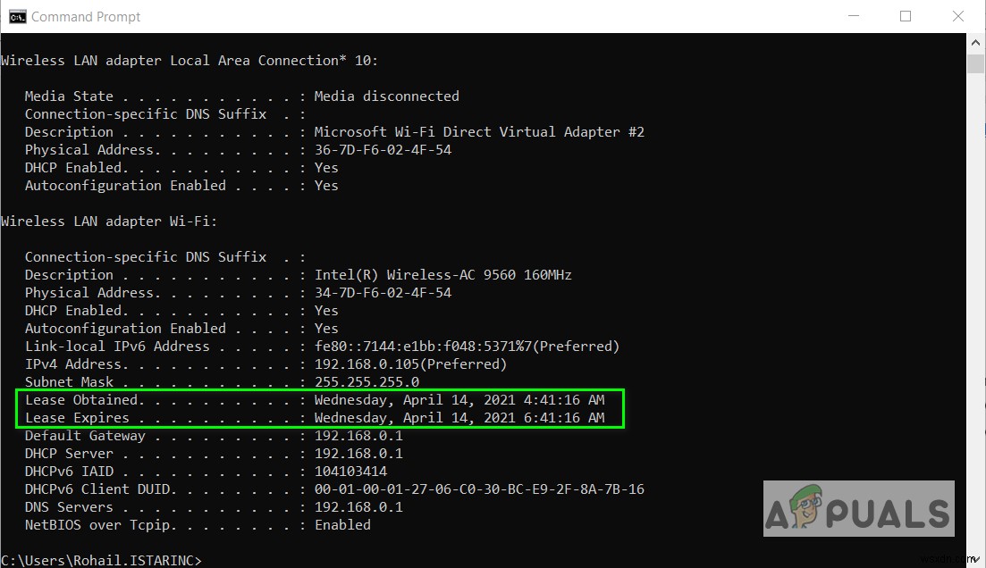 Windows 10에서 DHCP 임대 시간 변경하는 방법