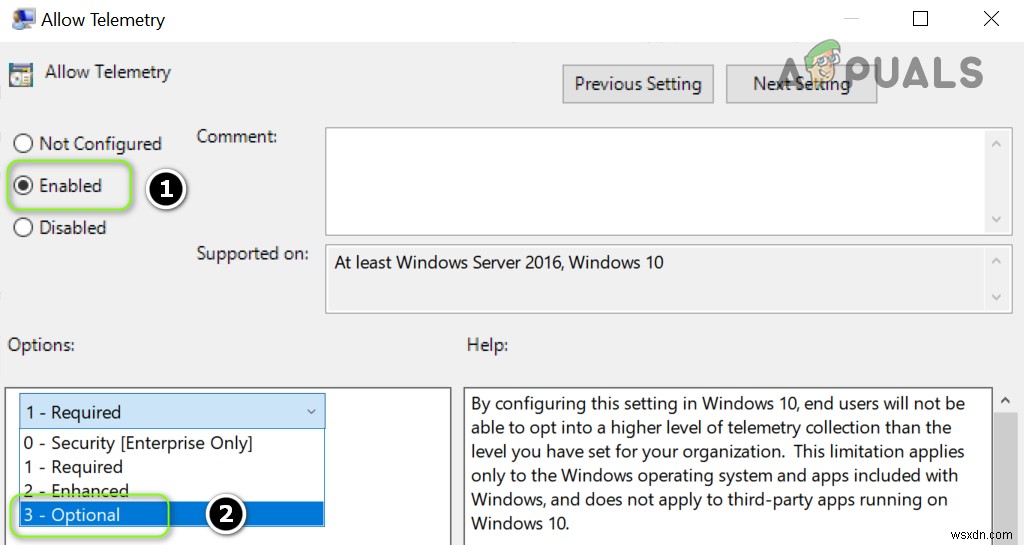 [해결] Windows 10에서 진단 데이터를  전체 로 변경할 수 없는 문제 고치는 방법
