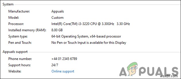 Windows 10에서 OEM 지원 정보를 사용자 지정하는 방법