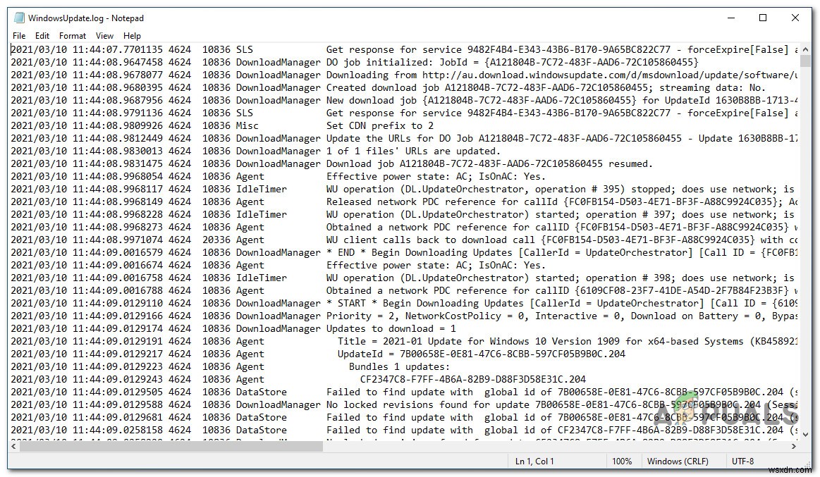 Windows 10에서 Windows 업데이트 로그 확인하는 방법 2가지