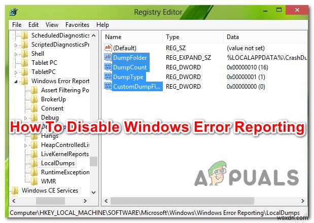 Windows 10에서 오류 보고(Error Reporting) 기능을 비활성화하는 방법