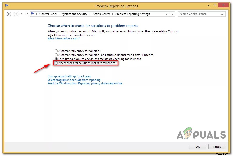 Windows 10에서 오류 보고(Error Reporting) 기능을 비활성화하는 방법