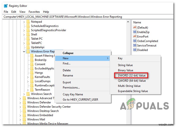 Windows 10에서 오류 보고(Error Reporting) 기능을 비활성화하는 방법