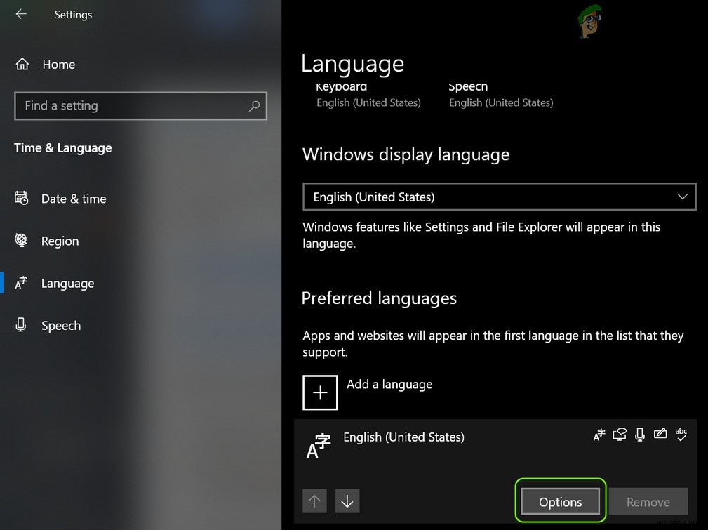 Windows 10에서 언어가 삭제되지 않는 문제 해결 방법