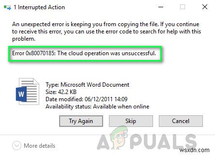 Windows 10 OneDrive 오류 코드 0x80070185 해결 방법 완벽 가이드
