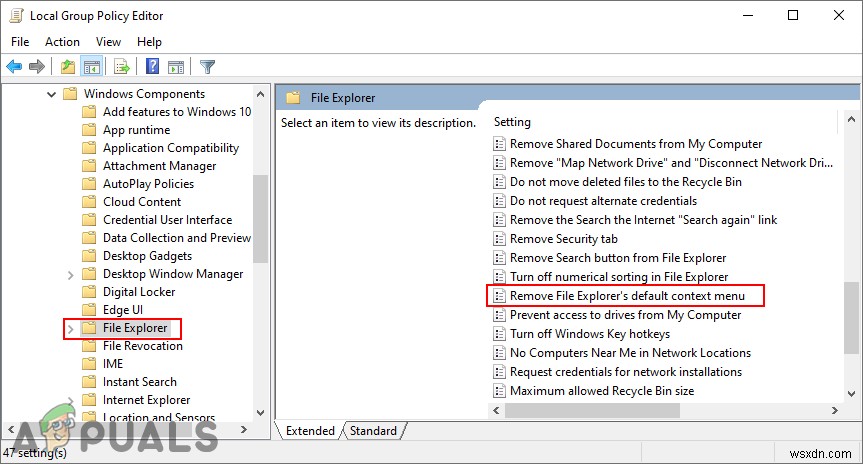 Windows 10에서 파일 탐색기·시작 메뉴·작업 표시줄의 우클릭 상황에 맞는 메뉴 비활성화하는 방법