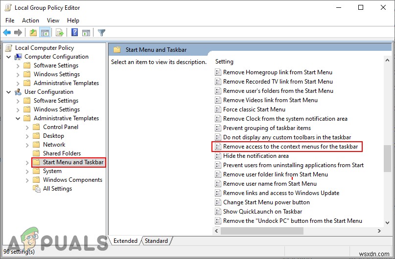 Windows 10에서 파일 탐색기·시작 메뉴·작업 표시줄의 우클릭 상황에 맞는 메뉴 비활성화하는 방법
