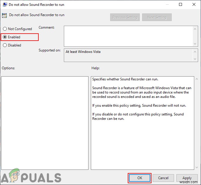 Windows 10에서 사운드 레코더(녹음기)를 비활성화하는 방법