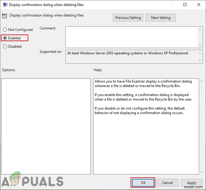 Windows 10에서 삭제 확인 대화 상자를 활성화 또는 비활성화하는 방법