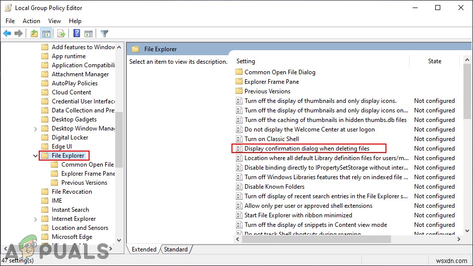 Windows 10에서 삭제 확인 대화 상자를 활성화 또는 비활성화하는 방법