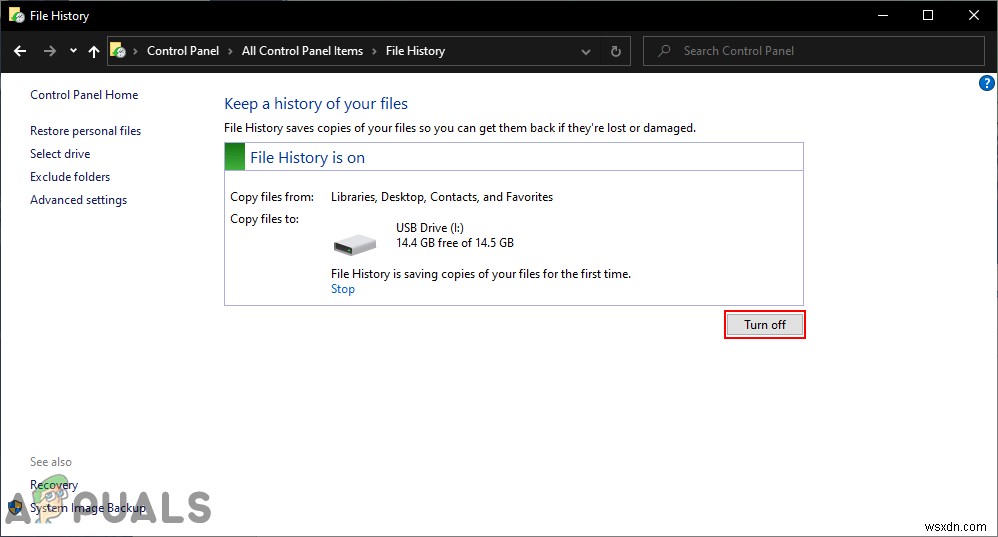 Windows 10에서 파일 기록(File History) 활성화 및 비활성화하는 방법