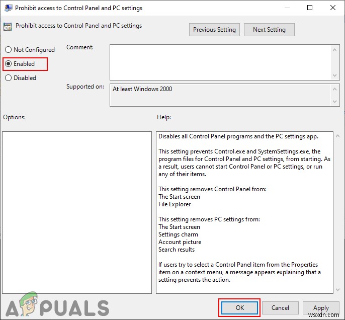 Windows 10에서 제어판 및 설정 앱 접근을 비활성화하는 방법