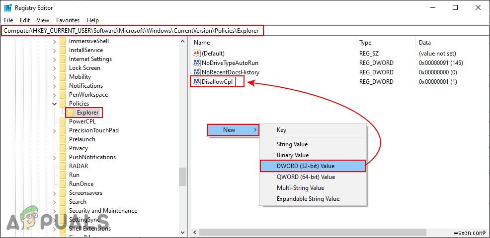 Windows 10에서 특정 제어판 항목 숨기기 또는 표시하는 방법