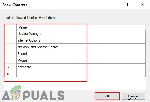 Windows 10에서 특정 제어판 항목 숨기기 또는 표시하는 방법
