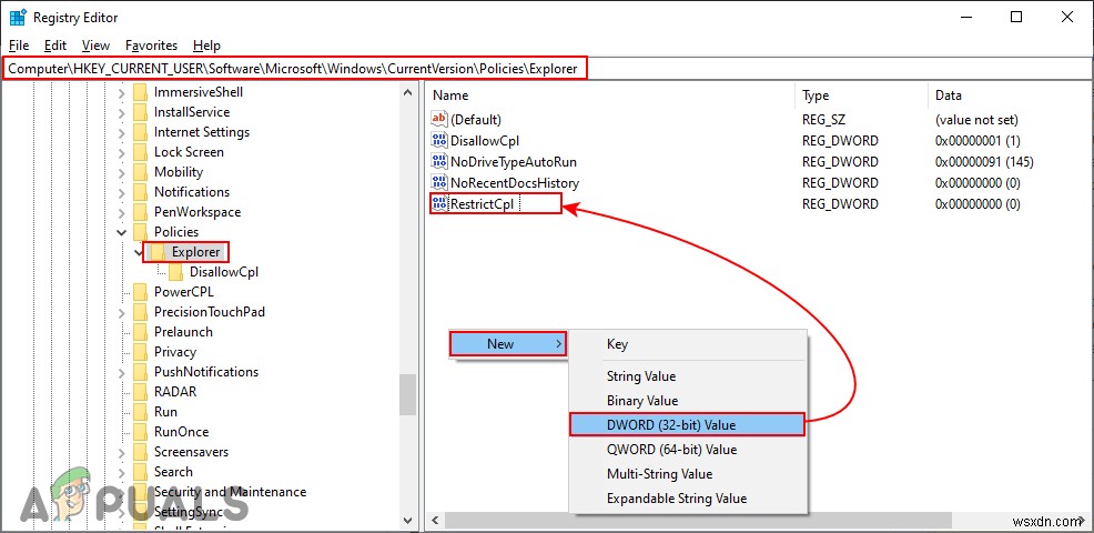Windows 10에서 특정 제어판 항목 숨기기 또는 표시하는 방법