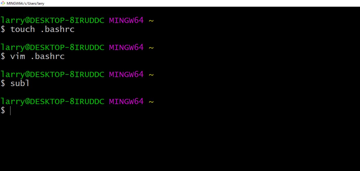Windows Git Bash에서 Sublime Text를 바로 실행하는 방법