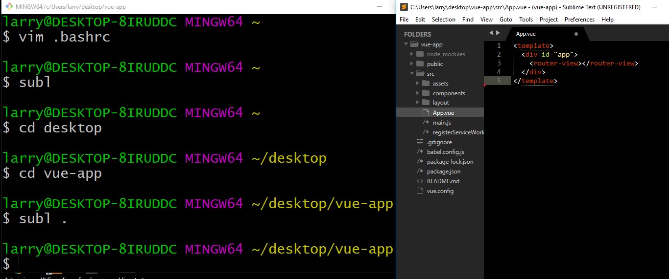 Windows Git Bash에서 Sublime Text를 바로 실행하는 방법