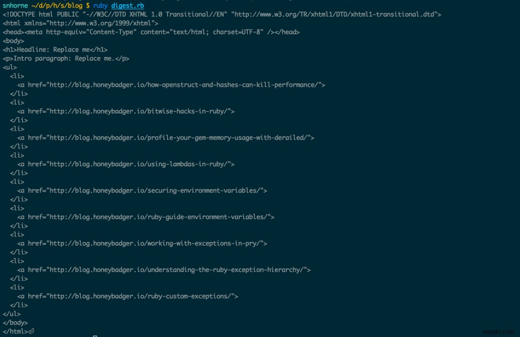 Ruby로 RSS 피드 기반 이메일 다이제스트 생성기 만들기