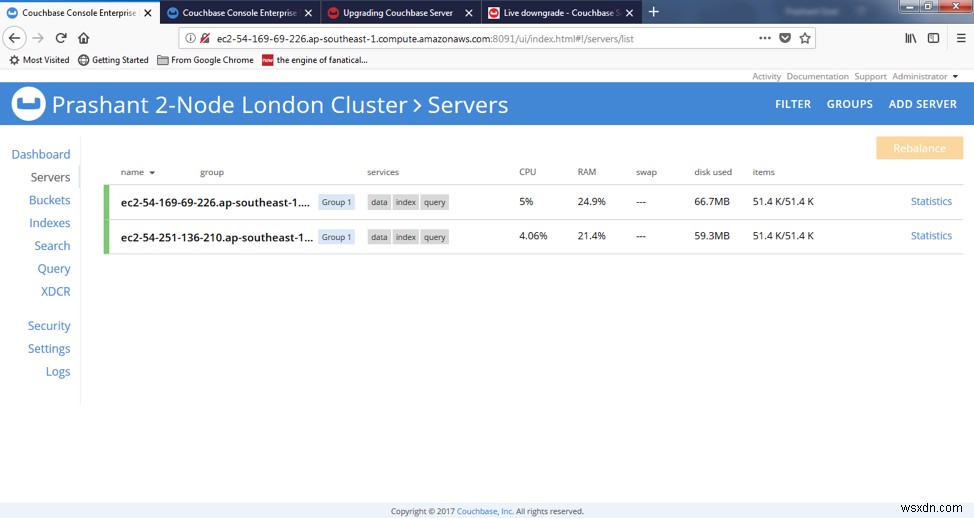 그레이스풀 페일오버와 델타 복구로 Couchbase Server 무중단 롤링 업그레이드하기