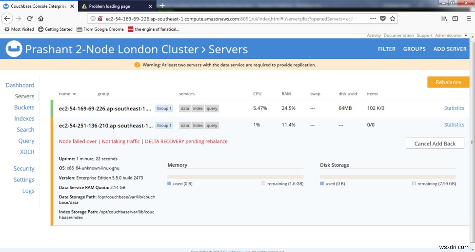 그레이스풀 페일오버와 델타 복구로 Couchbase Server 무중단 롤링 업그레이드하기