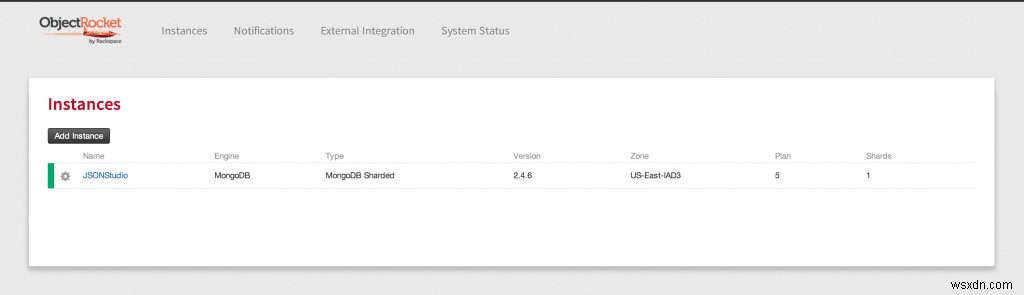 ObjectRocket MongoDB 인스턴스에 JSONStudio 연결하는 방법