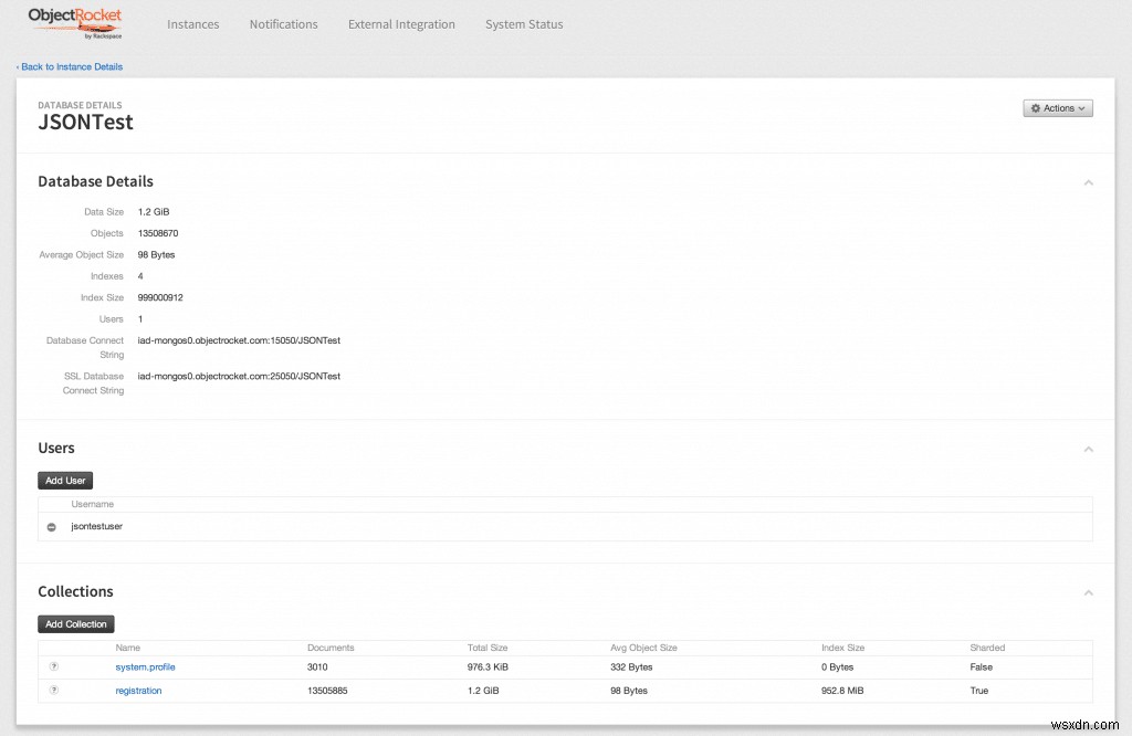 ObjectRocket MongoDB 인스턴스에 JSONStudio 연결하는 방법