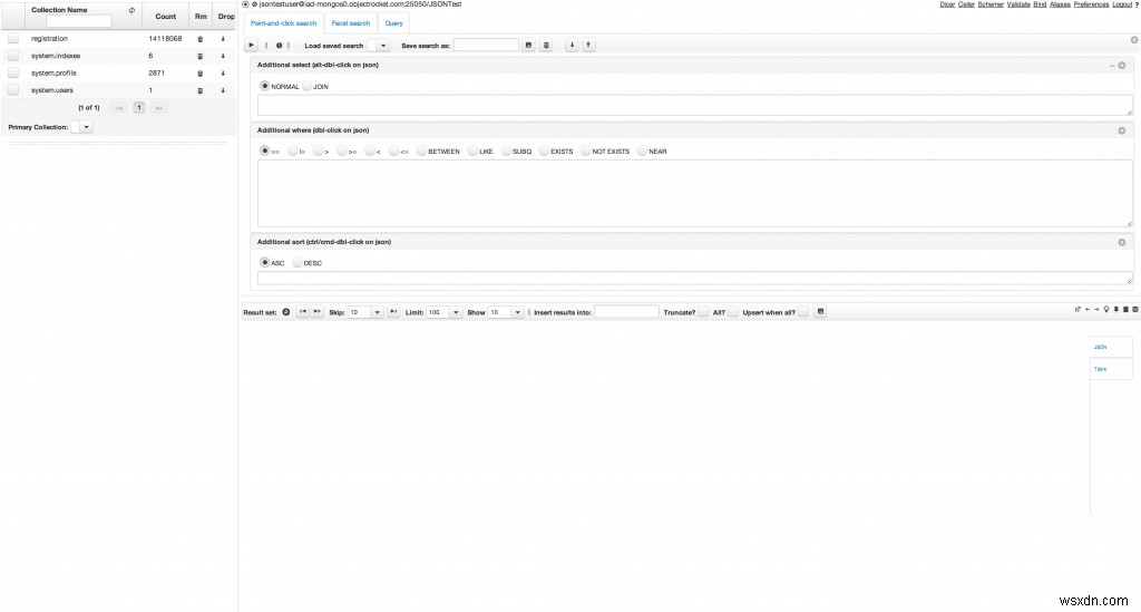 ObjectRocket MongoDB 인스턴스에 JSONStudio 연결하는 방법