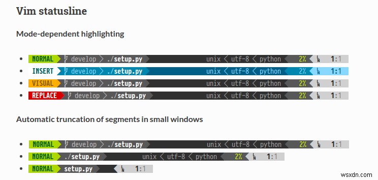 Powerline – Vim 편집기와 Bash 터미널에 강력한 상태 표시줄·프롬프트 추가하기