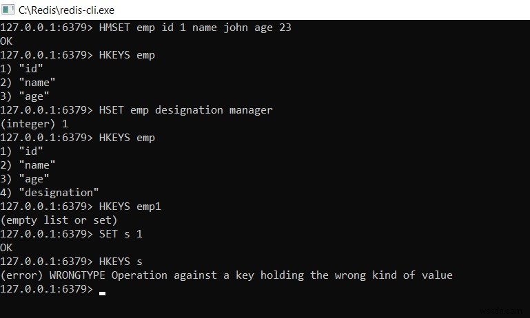 Redis HKEYS 명령어 – 해시에 저장된 모든 필드 이름 조회 방법