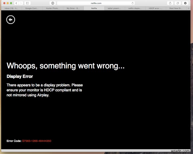 Mac 사파리에서 Netflix 재생 시  HDCP 디스플레이 오류  완벽 해결 가이드