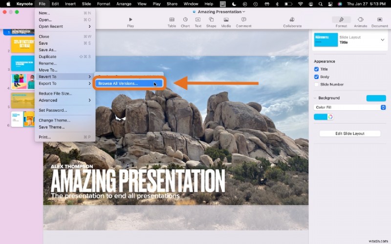 Mac에서 삭제되거나 저장되지 않은 Keynote 프레젠테이션 복구하는 방법